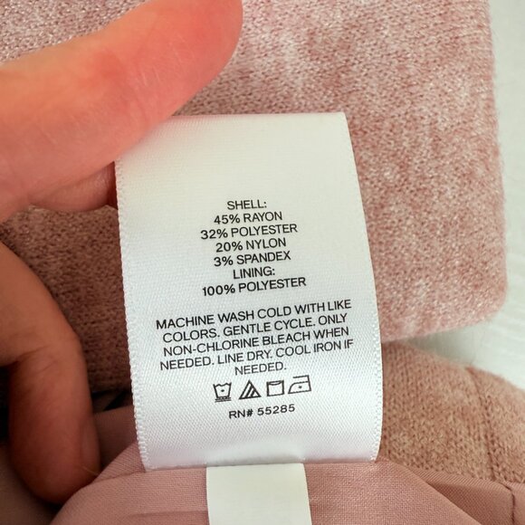 NWOT EXPRESS Blush Pink Super Soft Knit Comfy Blazer – Lined Size S - Picture 8 of 9